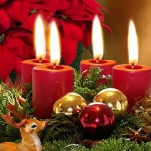 4 bougie en flamme