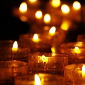 bougie en flamme