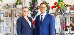 Sarah et Didier Maire, gérants des pompes funèbres Hinger-Maire.